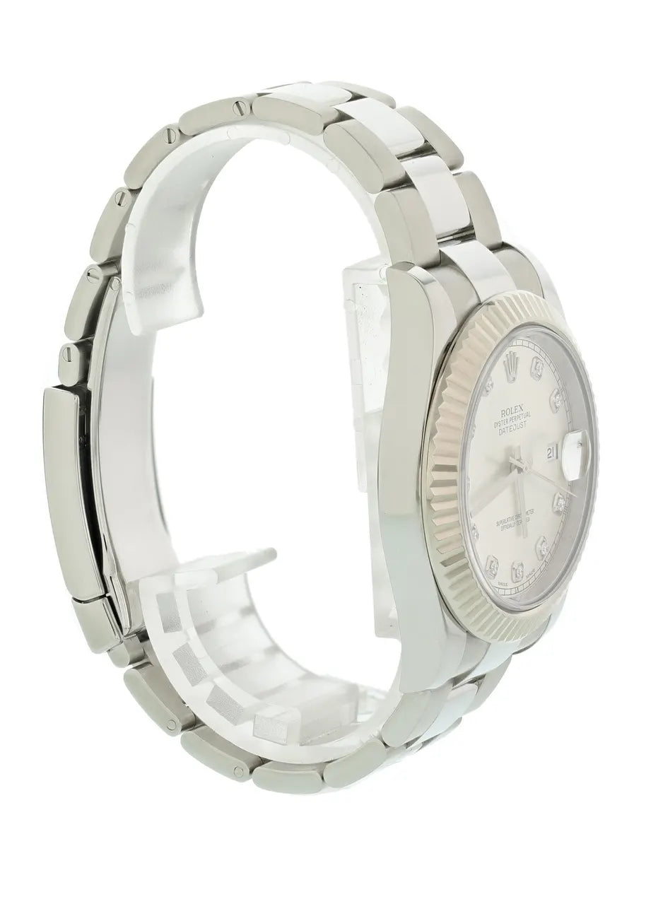 Rolex Datejust Silver Diamond - Hình 5