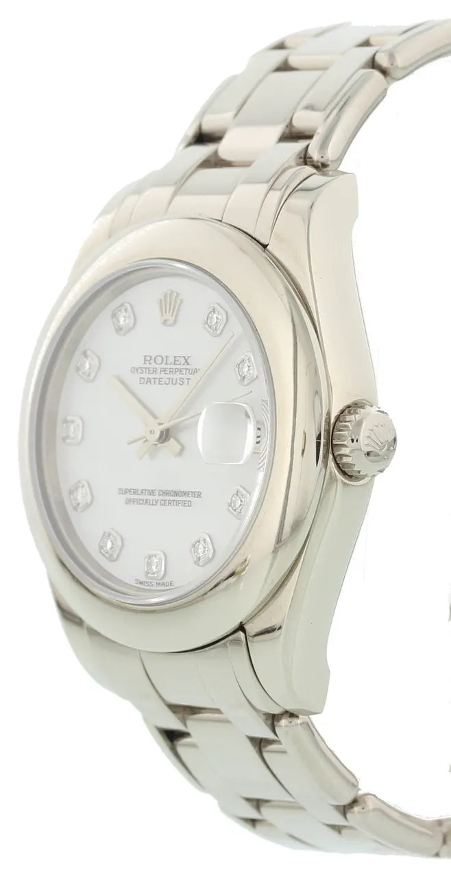 dial stainless Rolex Silver Diamond Datejust - Hình 3