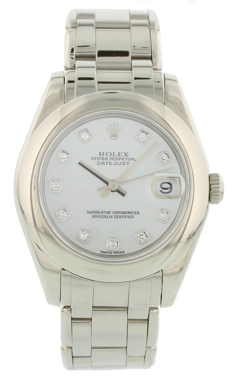dial stainless Rolex Silver Diamond Datejust