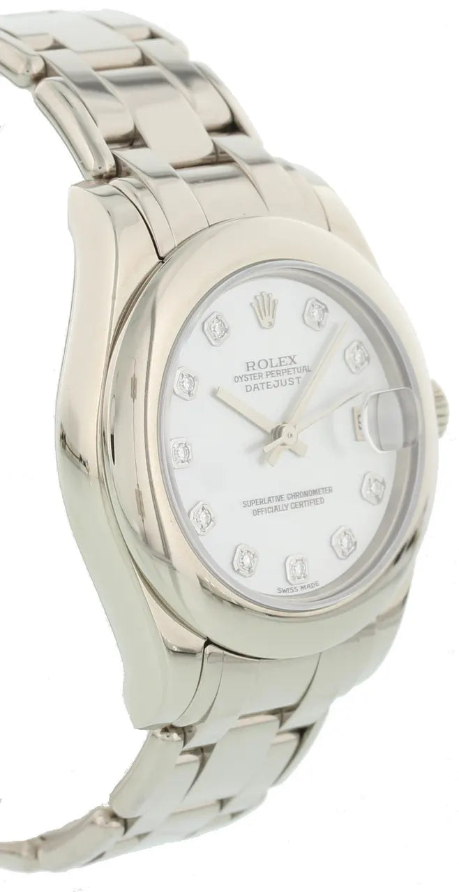 dial stainless Rolex Silver Diamond Datejust - Hình 4