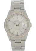 silver Rolex Datejust Turn-O-Graph