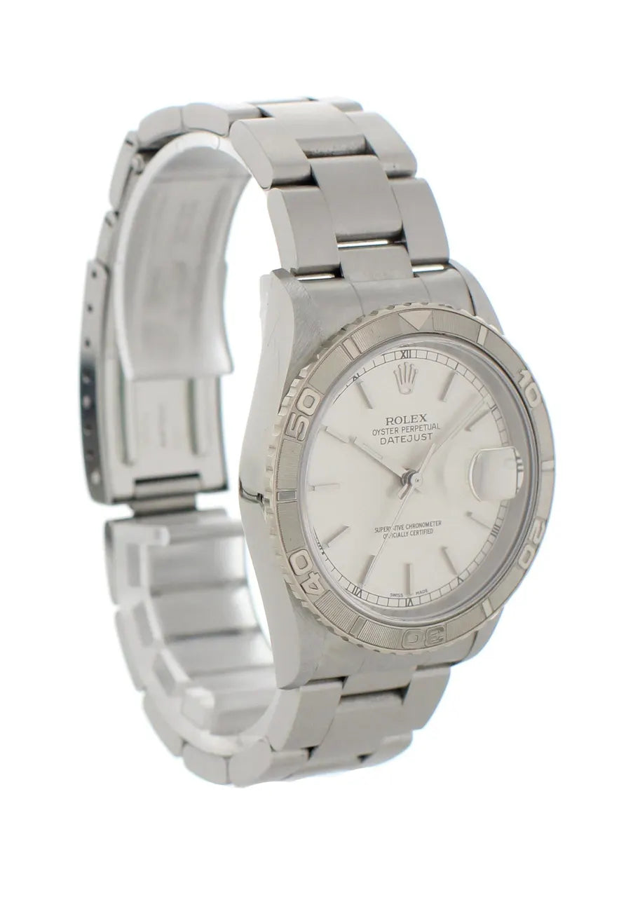 silver Rolex Datejust Turn-O-Graph - Hình 4