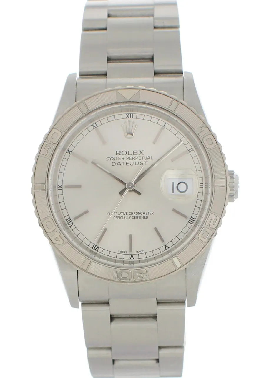 silver Rolex Datejust Turn-O-Graph - Hình 2