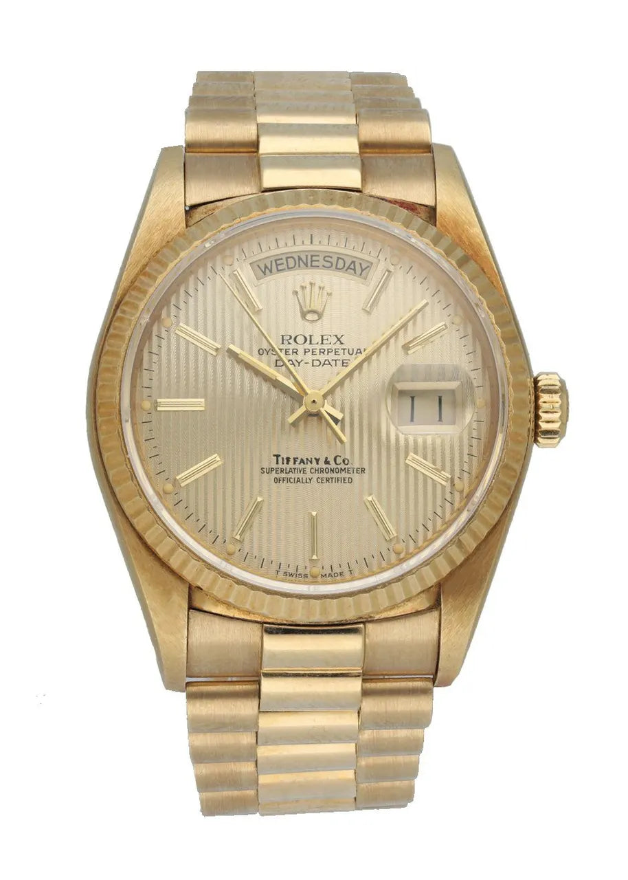 Rolex Tiffany Gold Watch