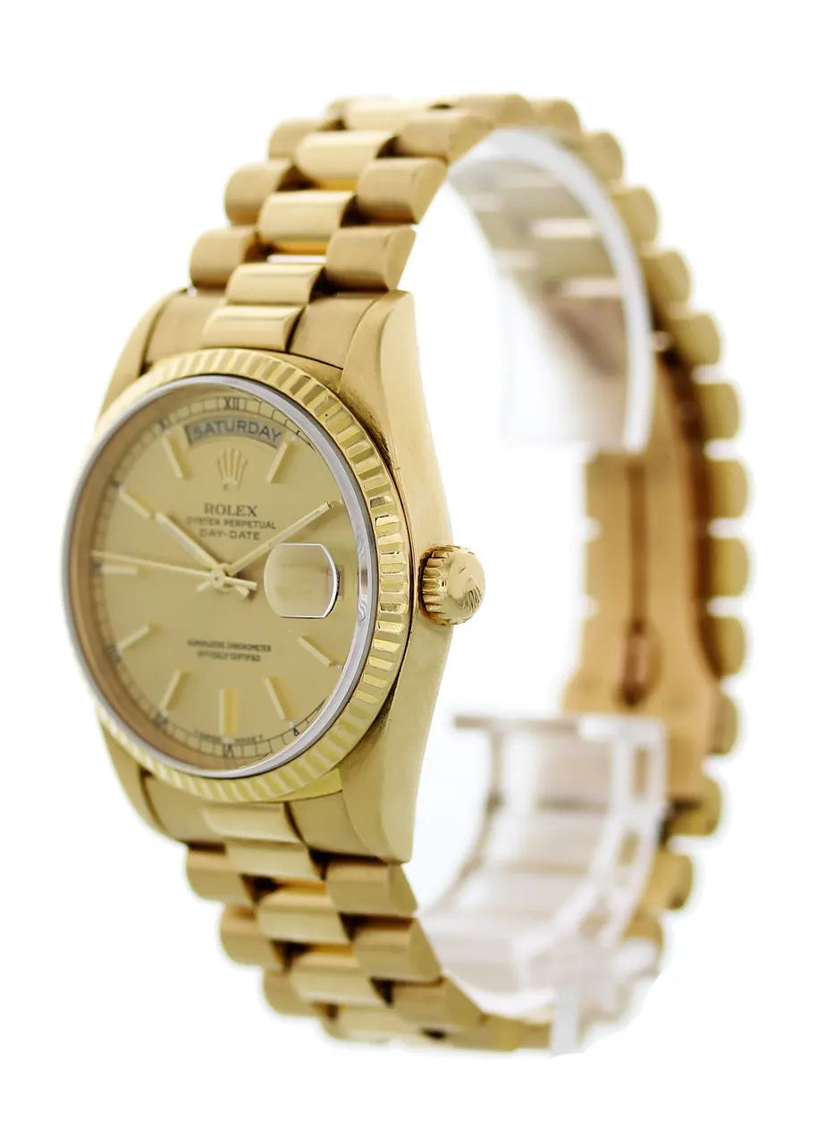 Rolex Day-Date Gold Champagne Dial president bracelet - Hình 2