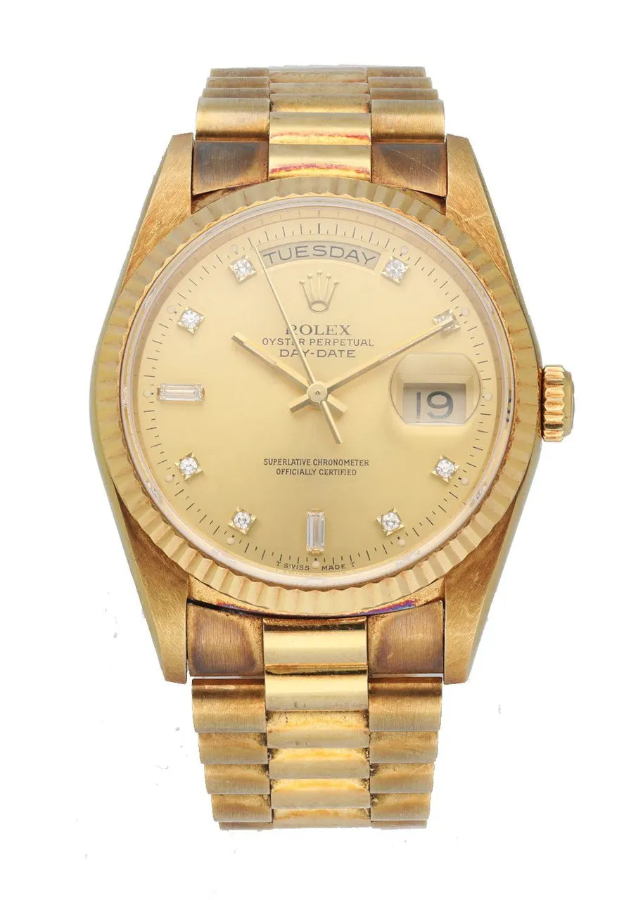 day date Rolex Gold Diamond Watch