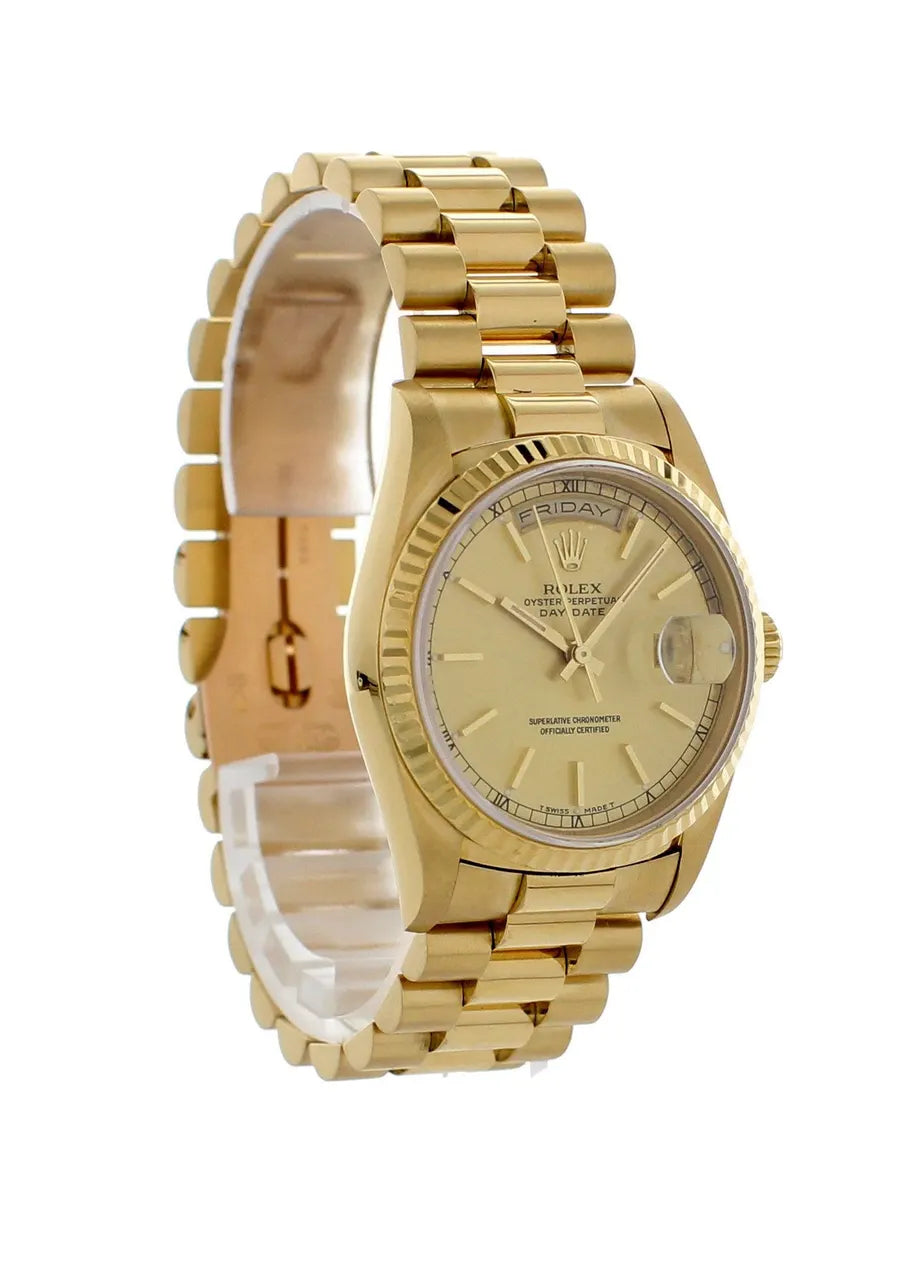 Rolex Day-Date Gold Champagne bracelet - Hình 8
