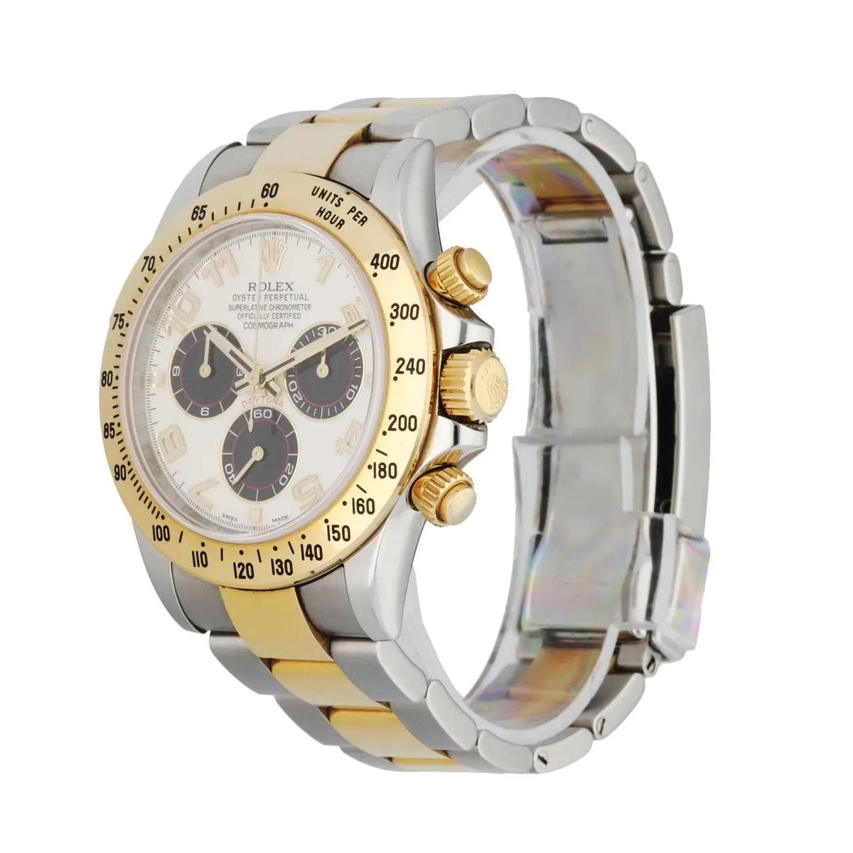 stainless Rolex Daytona Two-Tone White Dial - Hình 2
