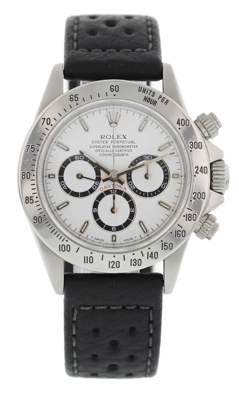 black Rolex Daytona White Dial