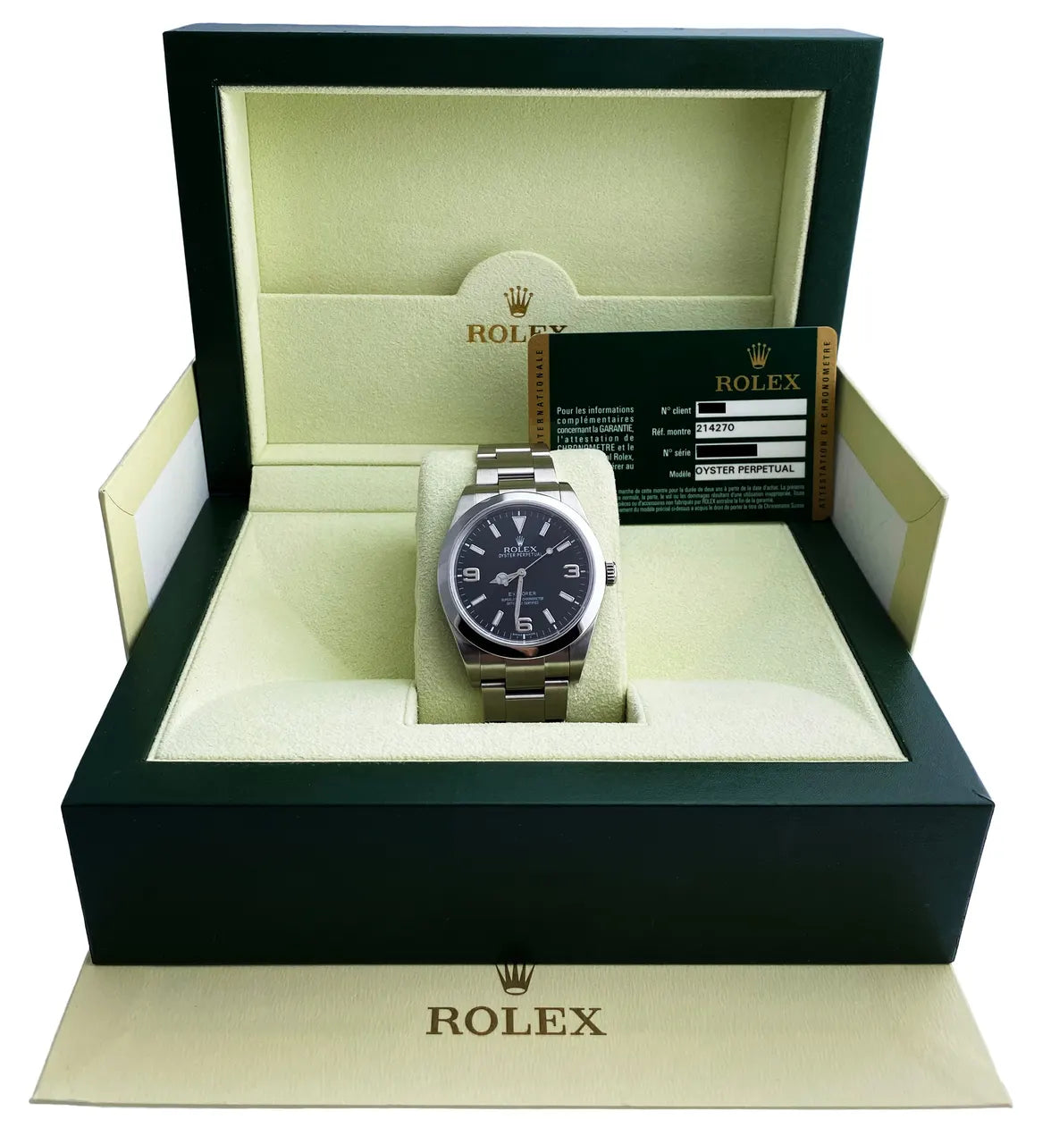 steel Rolex Explorer Black Dial - Hình 2