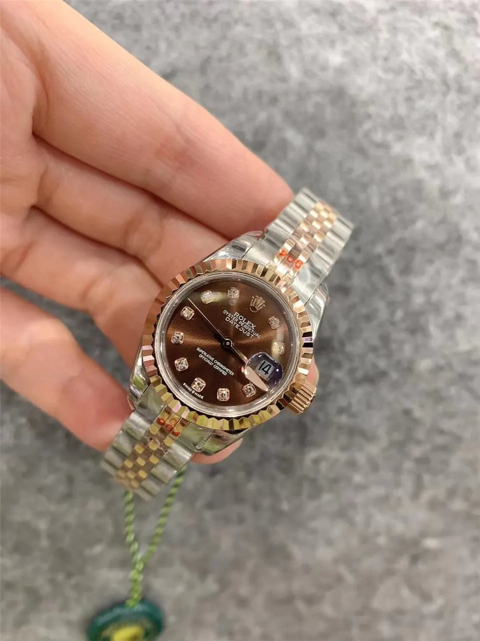 Rolex Chocolate Diamond Dial - Hình 7