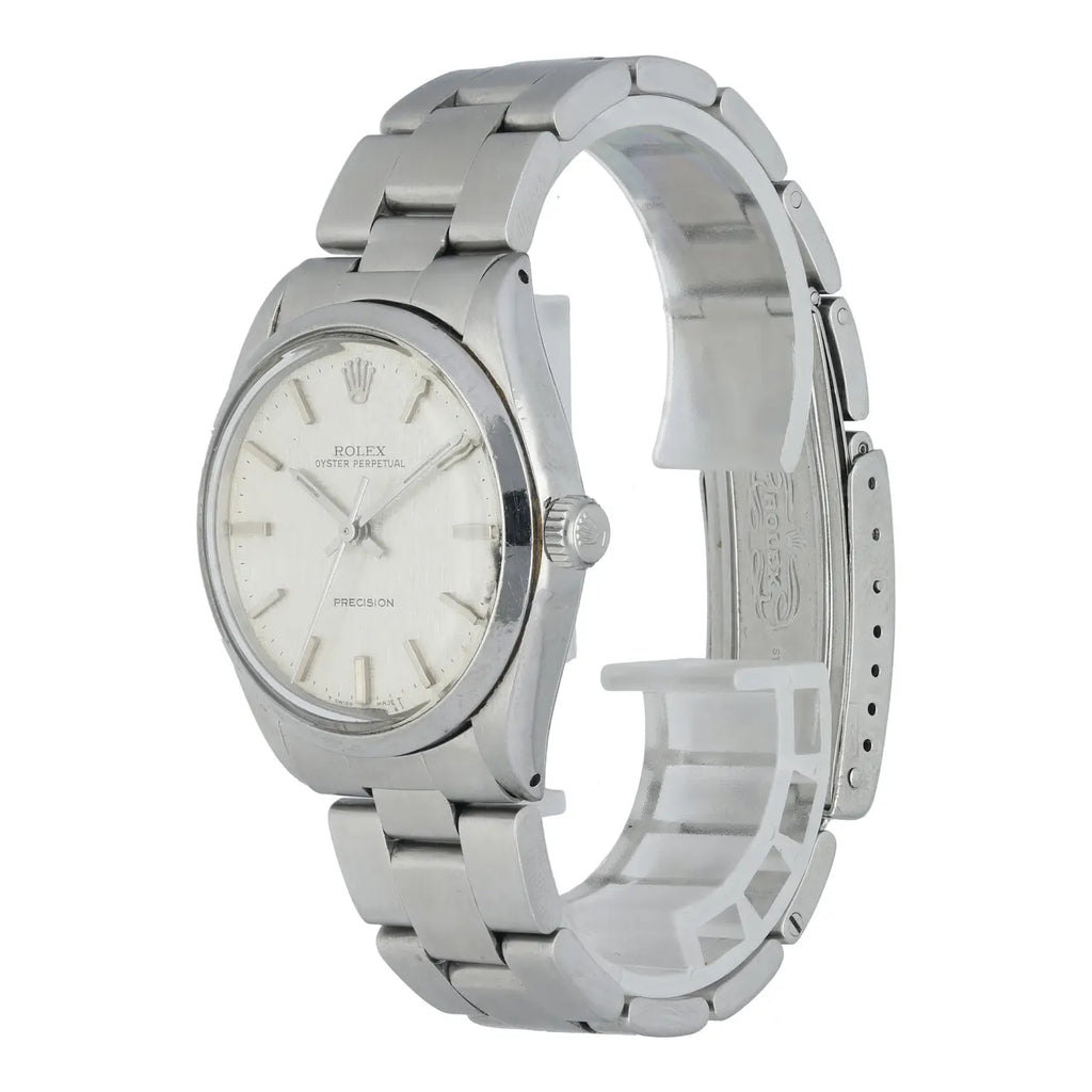 oyster Rolex Silver Linen Dial - Hình 2