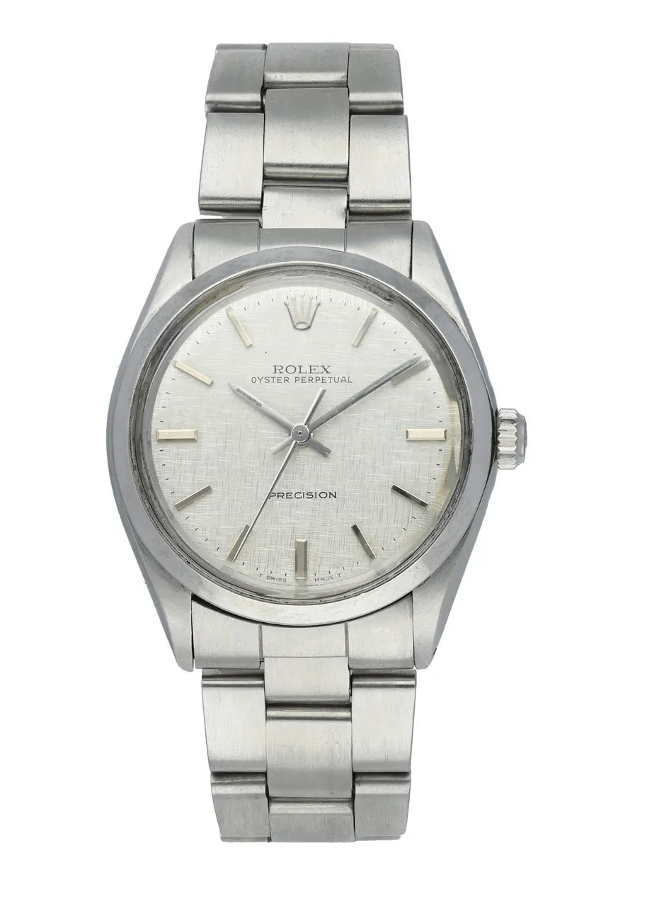 oyster Rolex Silver Linen Dial