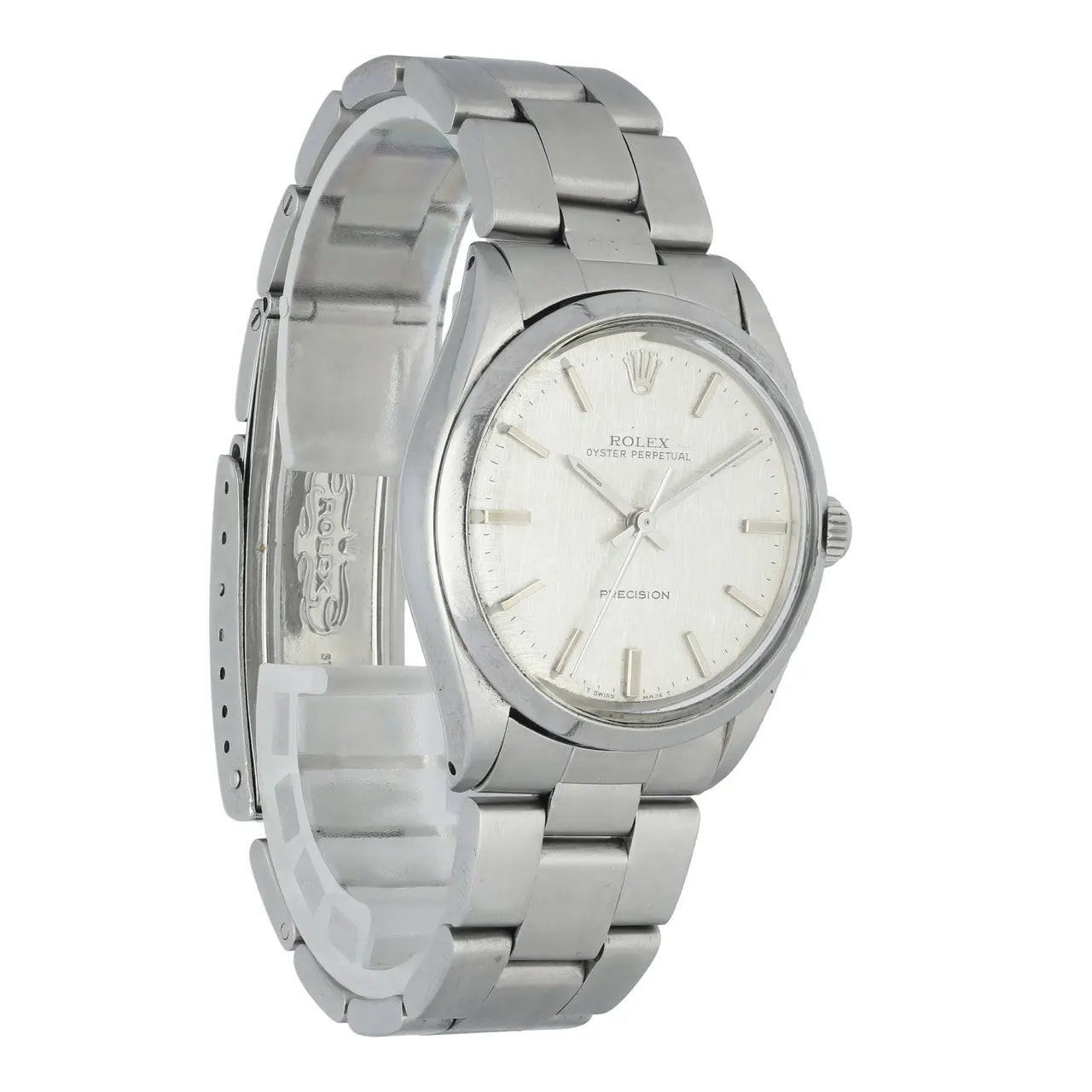 oyster Rolex Silver Linen Dial - Hình 3
