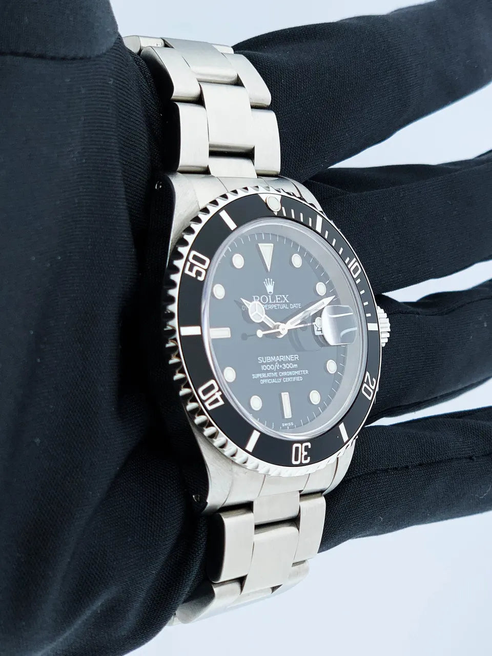 stainless Rolex Black Dial Submariner Date - Hình 3