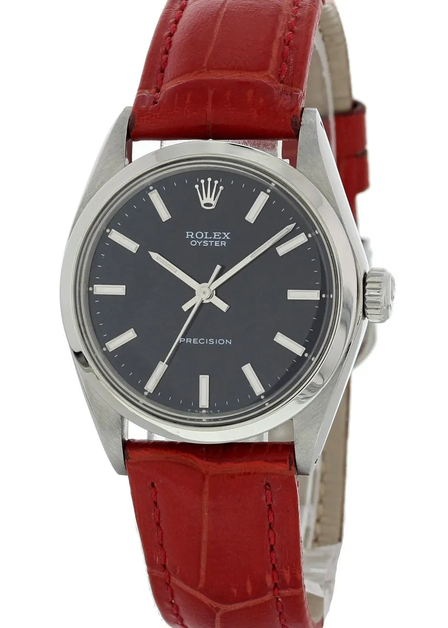 Rolex Black Dial Red Strap