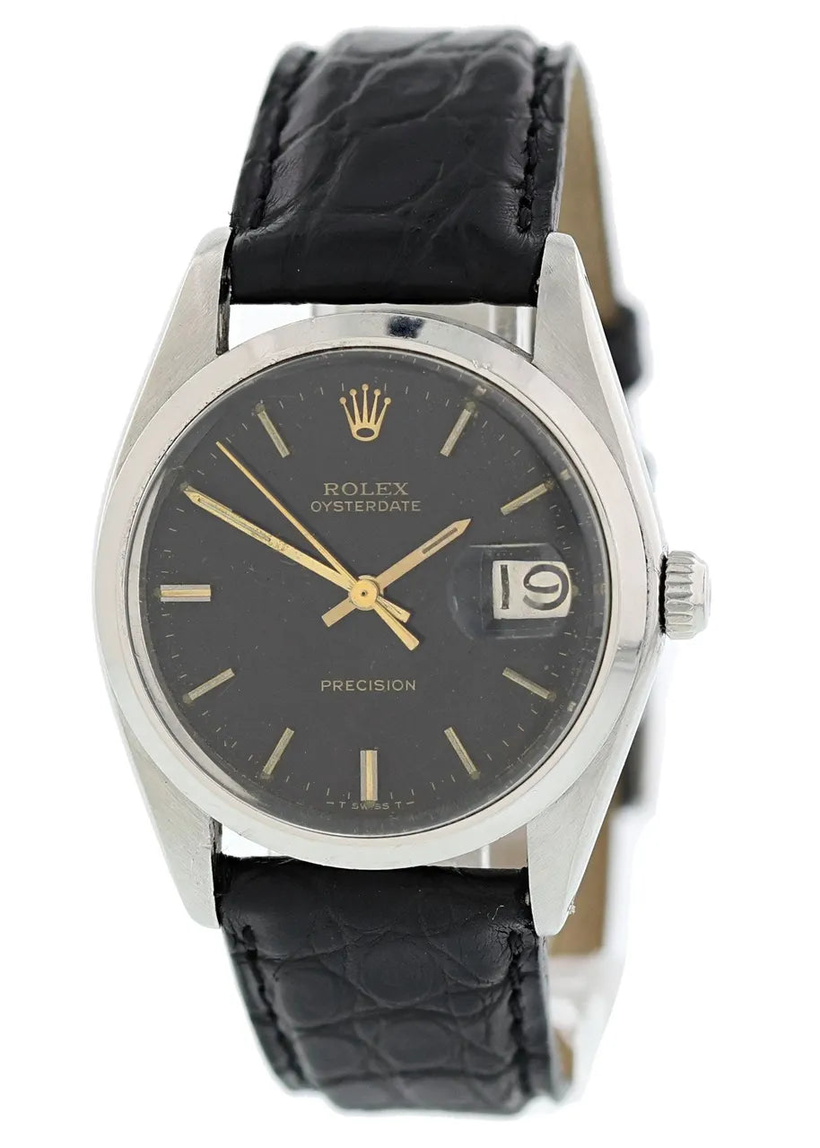 vintage Rolex Oysterdate Black Dial