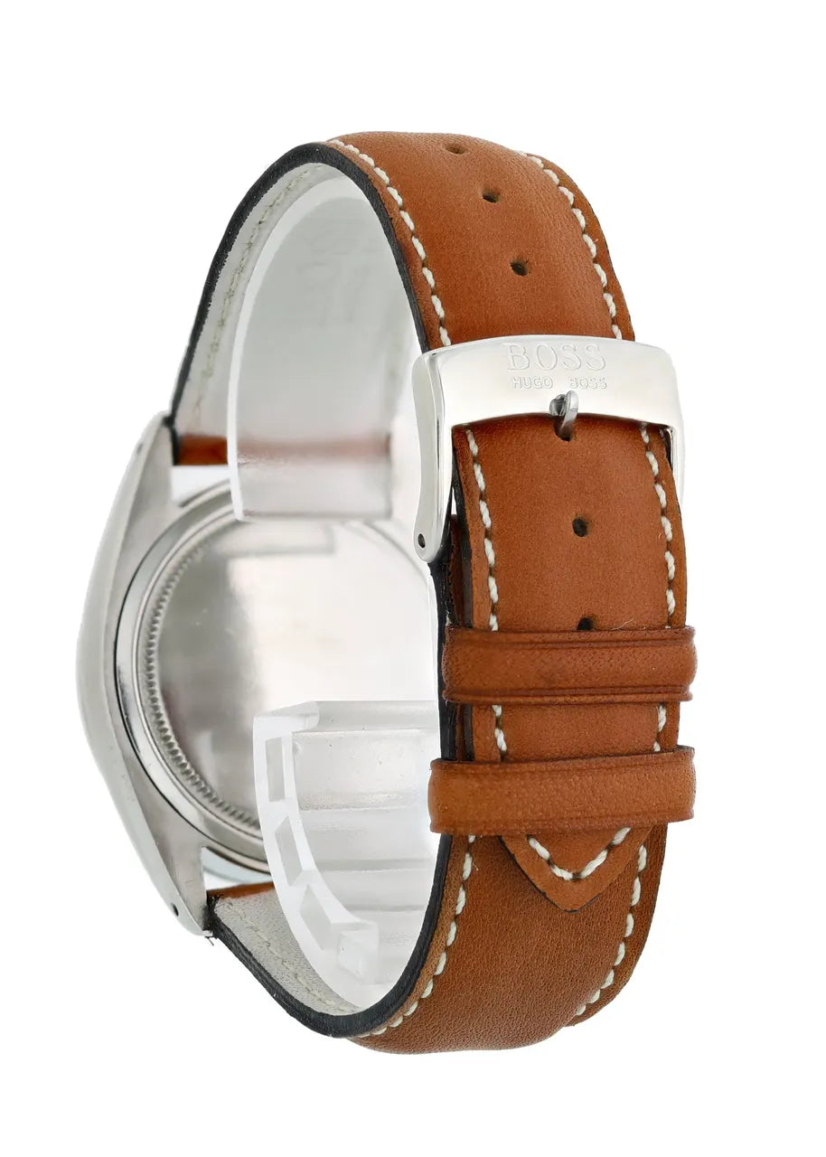 Rolex Silver Dial Tan Leather - Hình 5