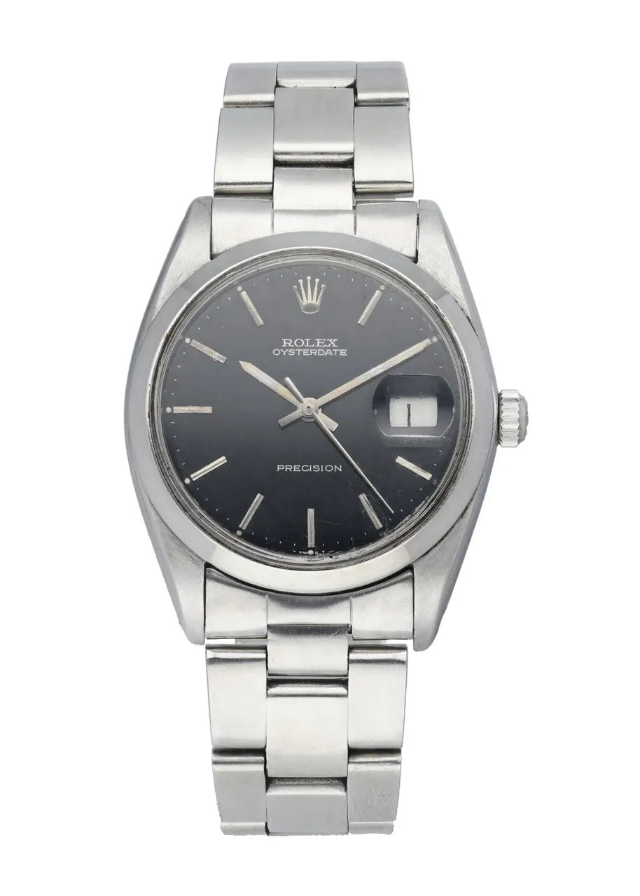 stainless Rolex Oysterdate Black Dial
