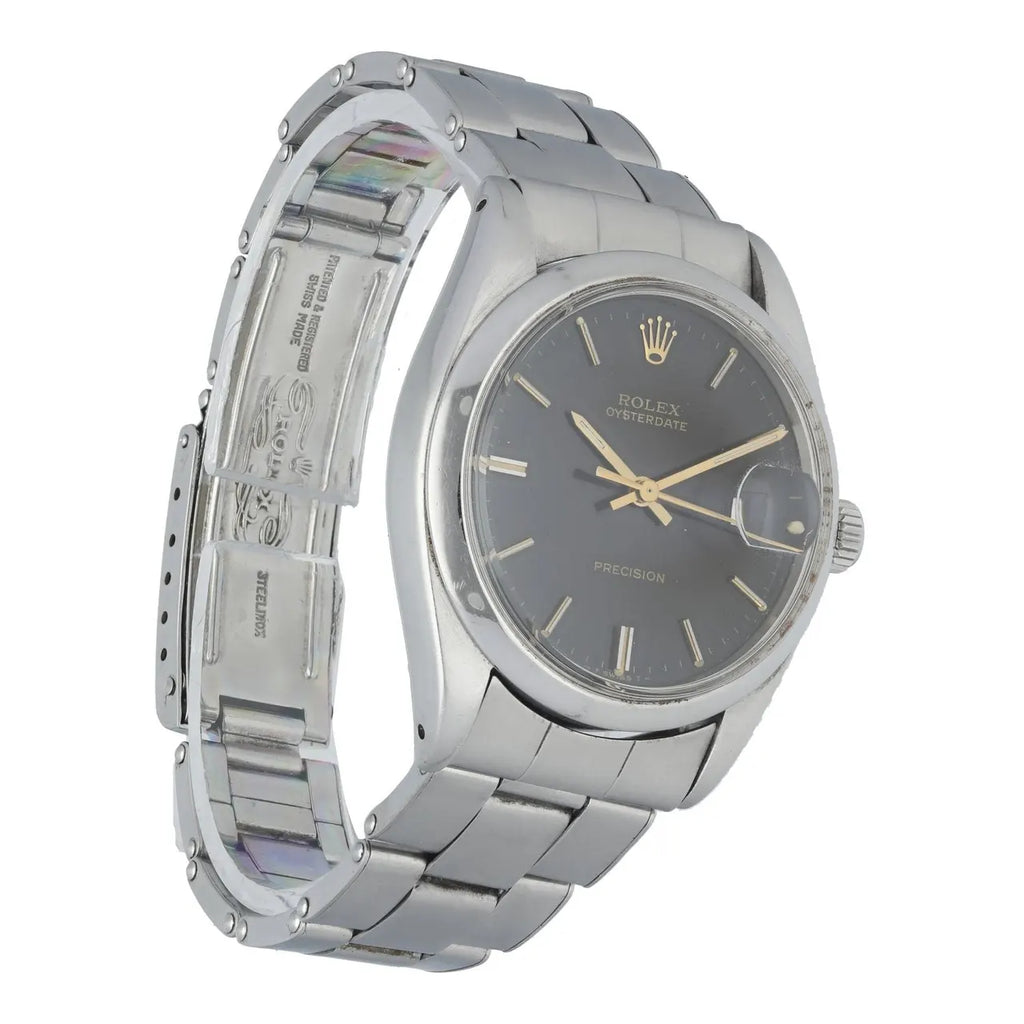 oysterdate precision Rolex Black Dial Steel - Hình 3