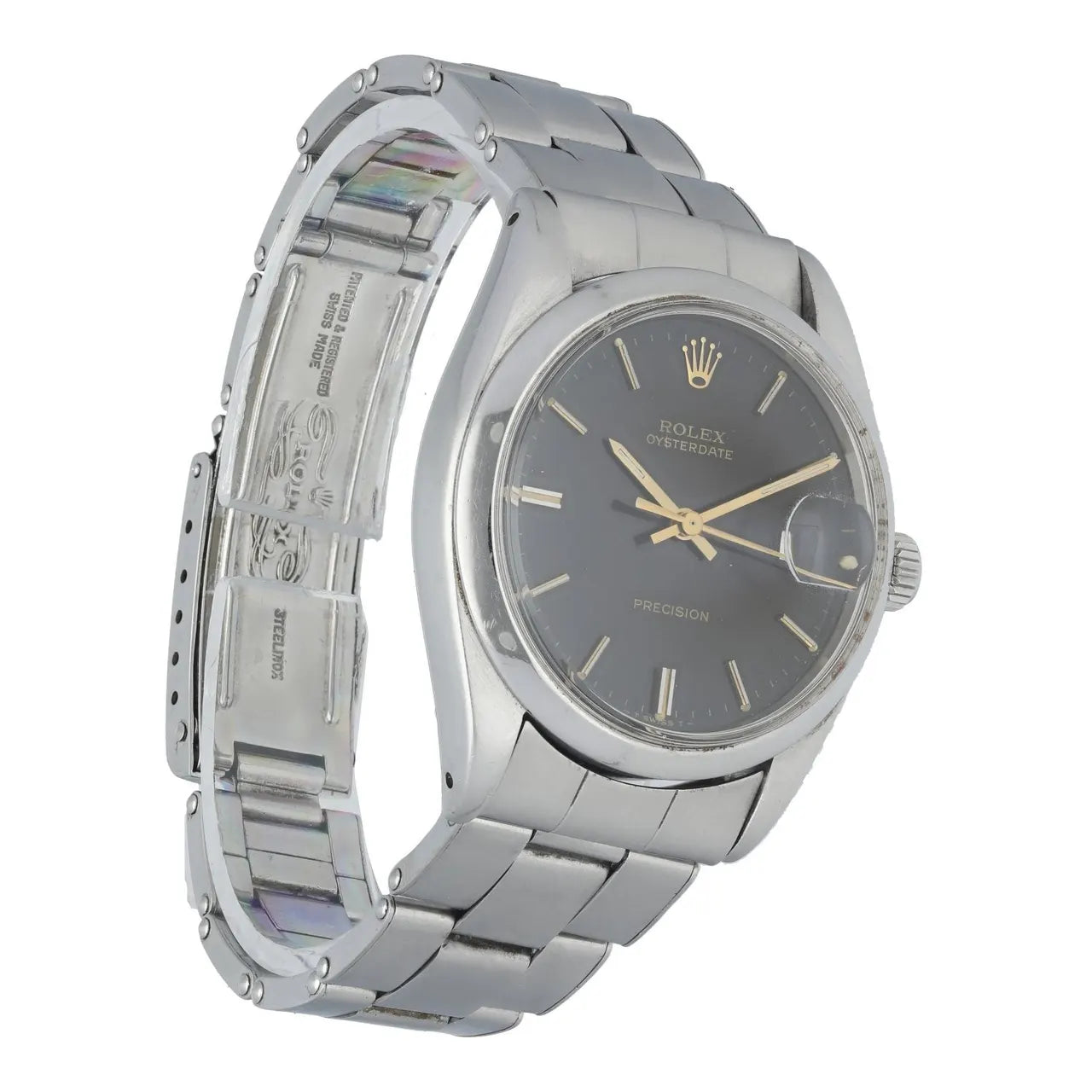 oysterdate precision Rolex Black Dial Steel - Hình 3