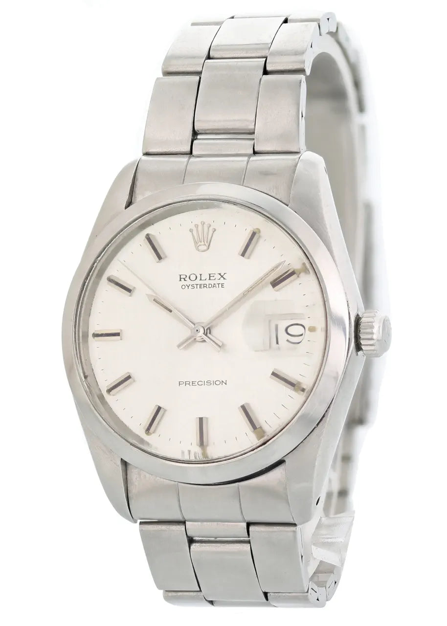 stainless Rolex Oysterdate Silver - Hình 2