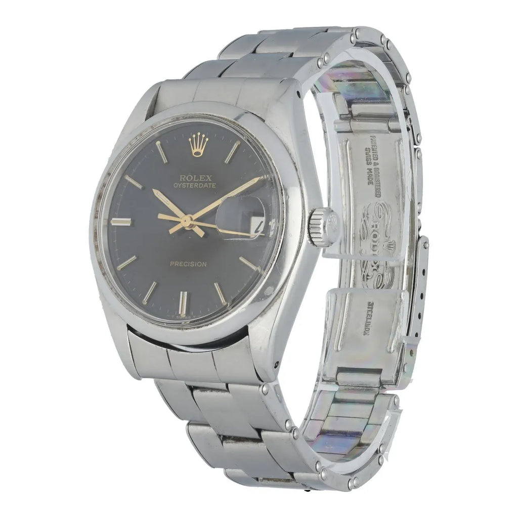 oysterdate precision Rolex Black Dial Steel - Hình 2