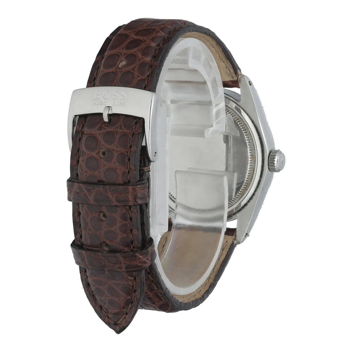 oysterdate Rolex Champagne Dial Leather - Hình 4