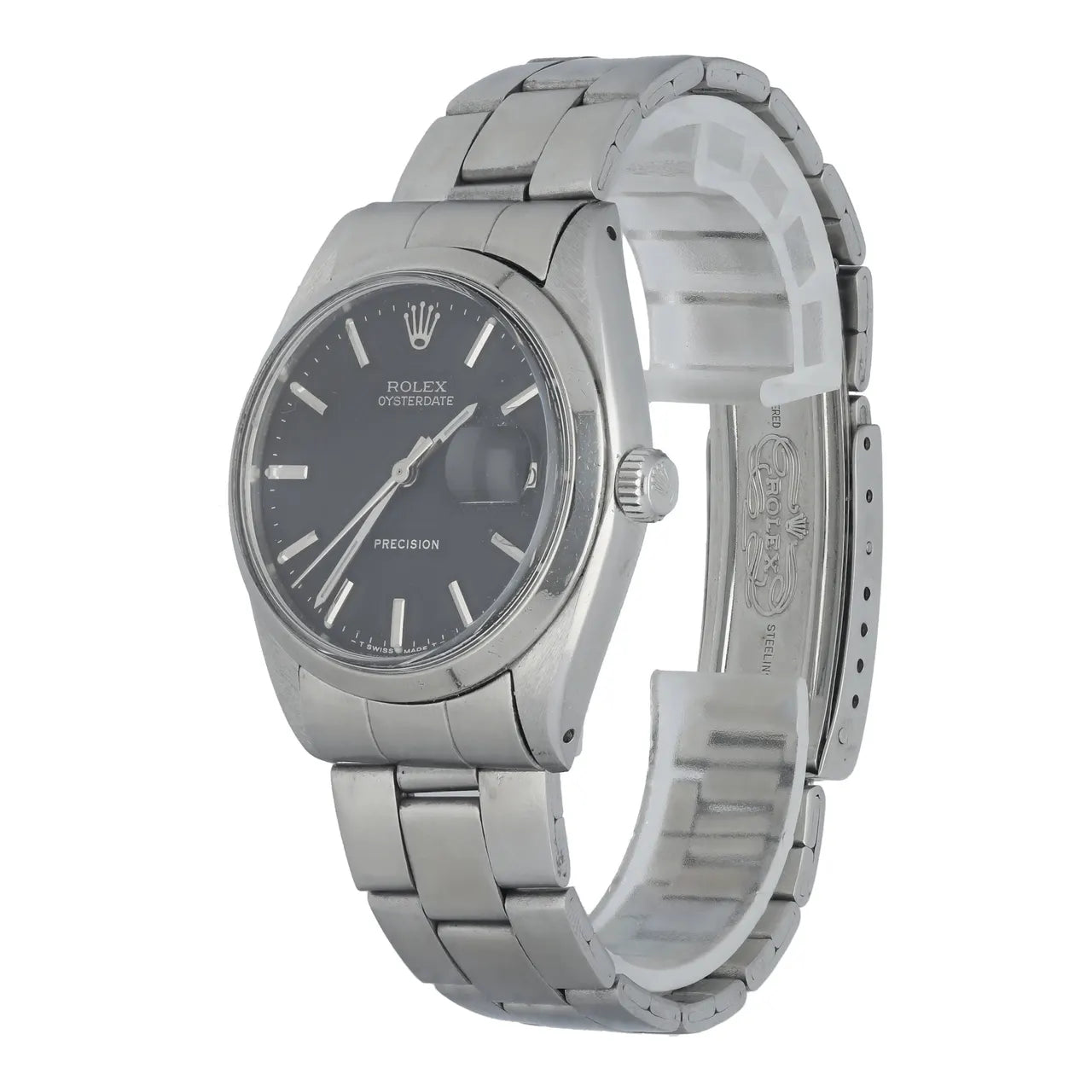 precision Rolex Oysterdate Black Dial - Hình 2