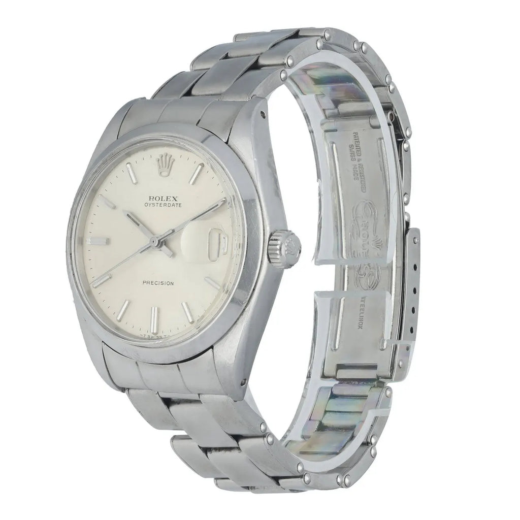 stainless Rolex Oysterdate Silver Dial - Hình 2