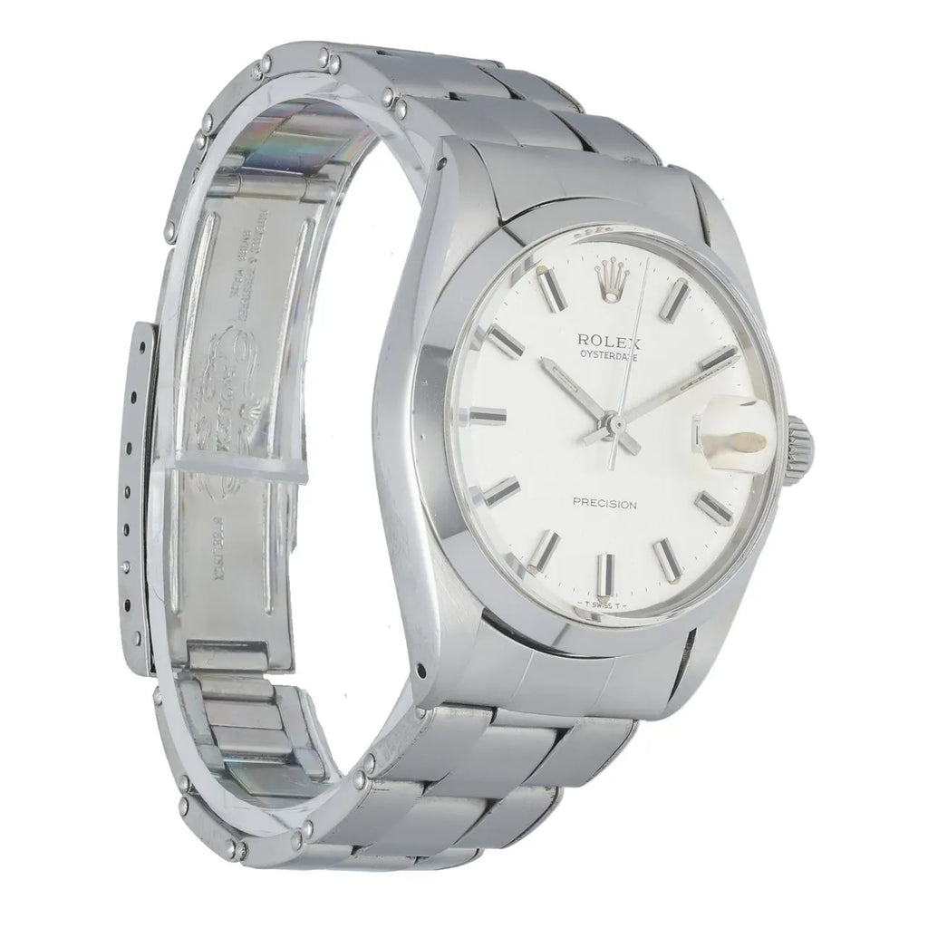 Rolex Oysterdate Precision Silver Stick Dial - Hình 3