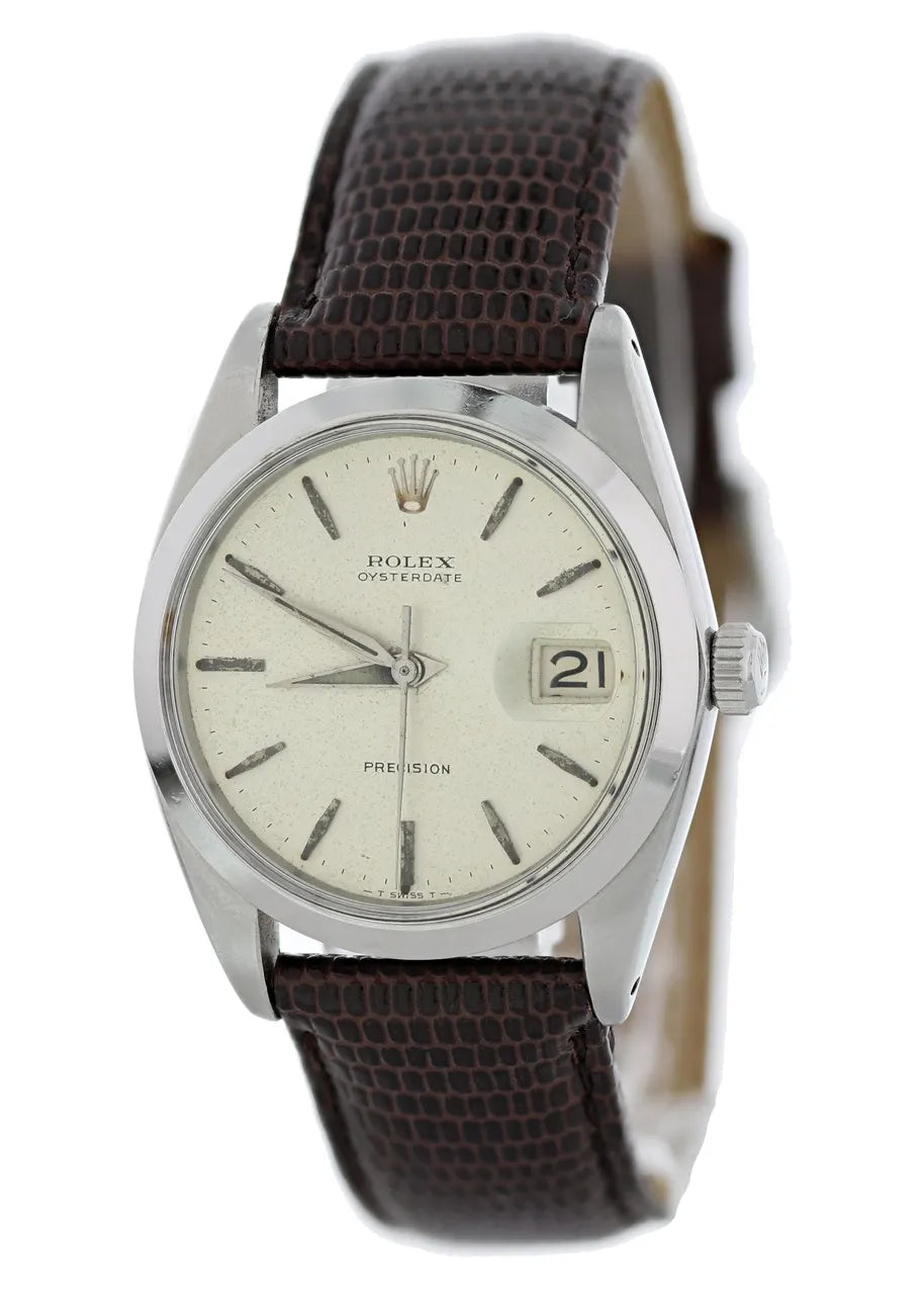 Rolex Oysterdate Brown Leather - Hình 3
