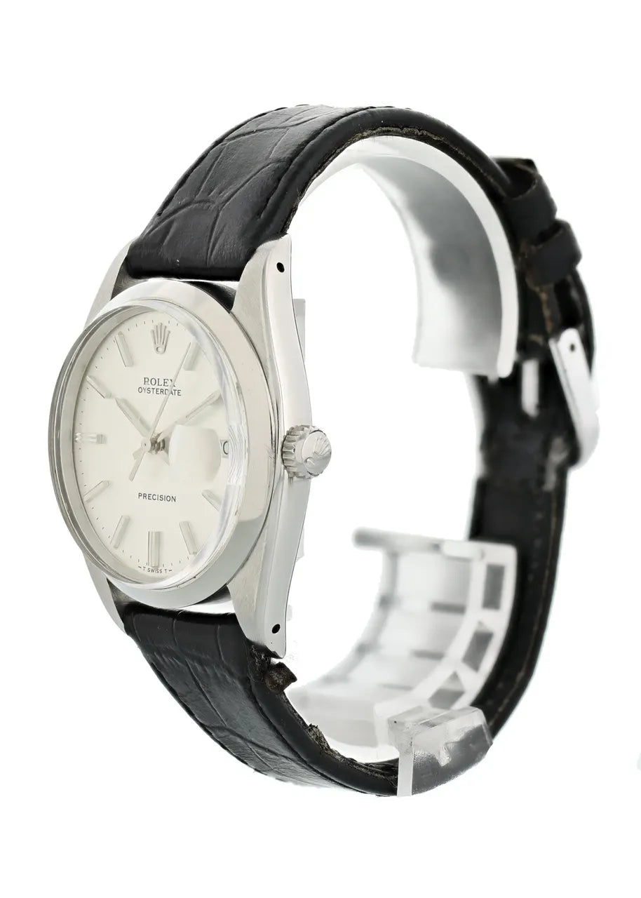 Rolex White Dial Leather - Hình 3
