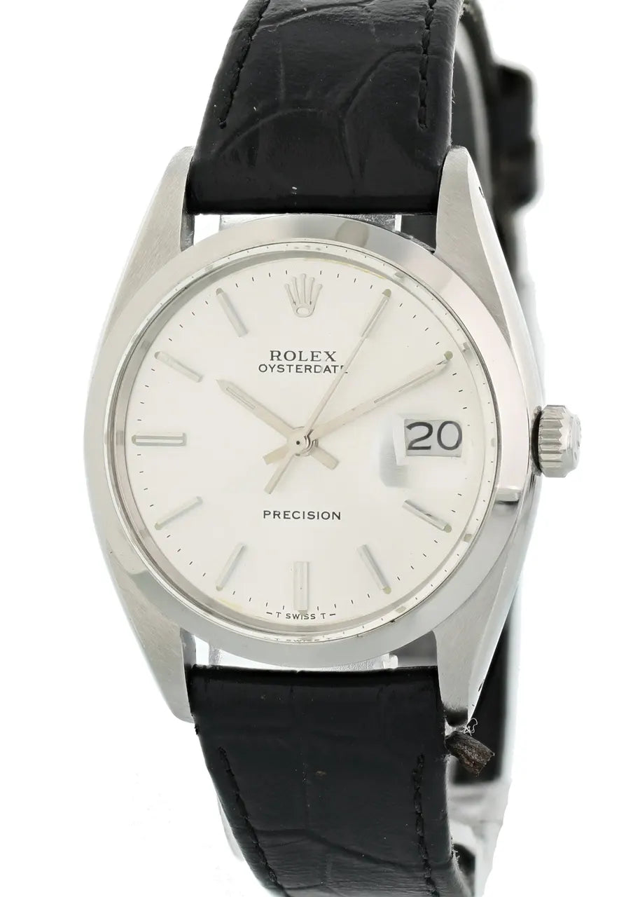 Rolex White Dial Leather - Hình 2
