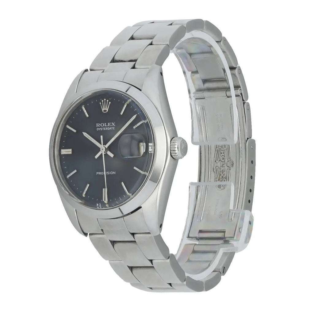 vintage Rolex Oysterdate Black Dial - Hình 2
