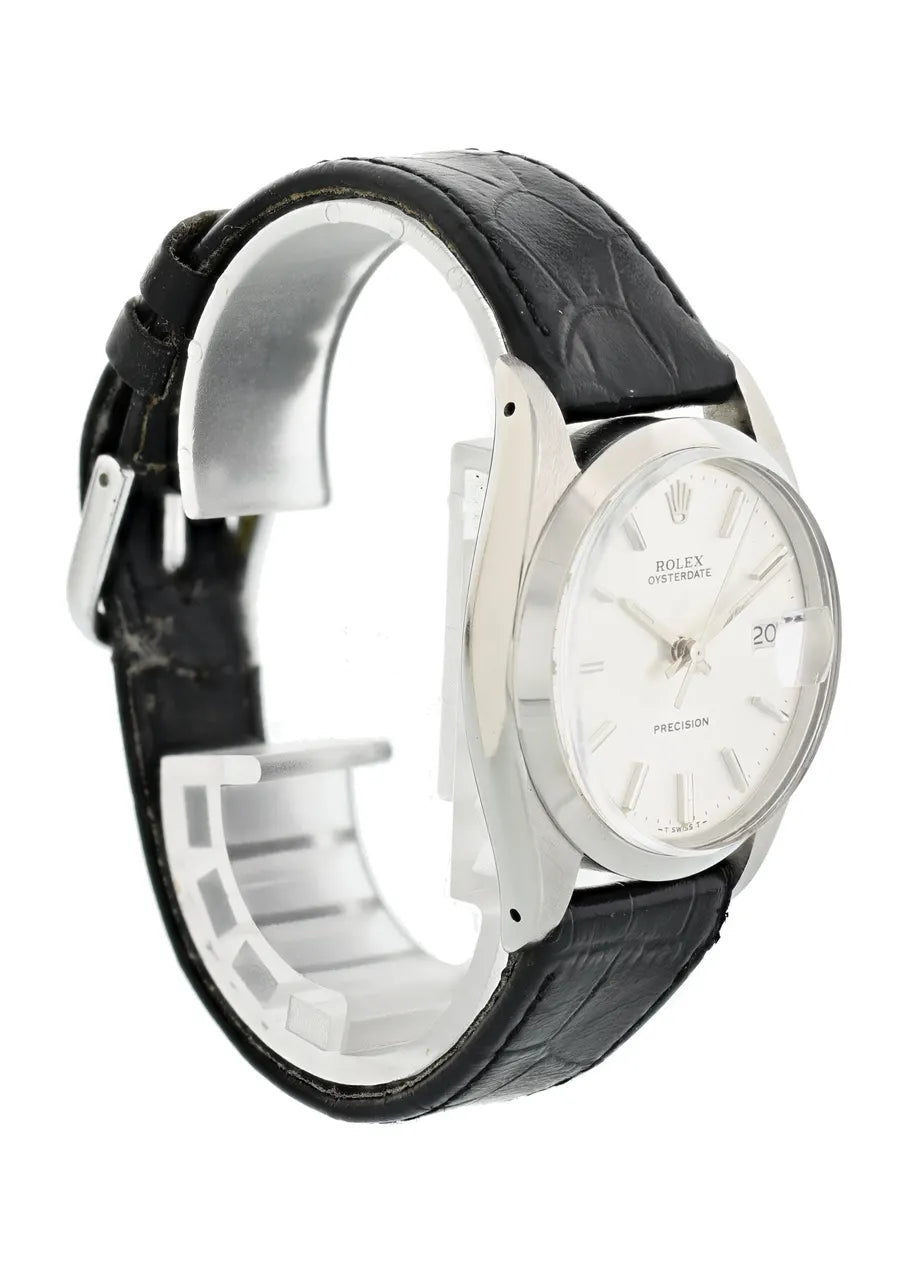 Rolex White Dial Leather - Hình 4