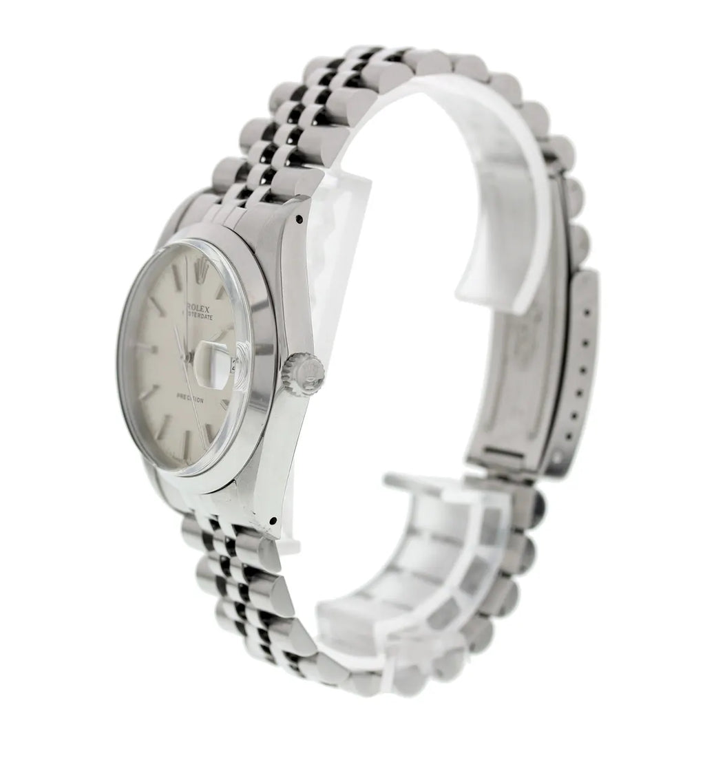stainless Rolex Oysterdate Silver - Hình 5