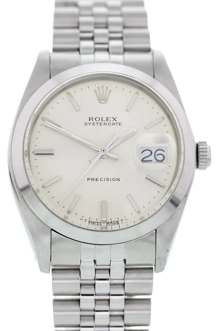 stainless Rolex Oysterdate Silver