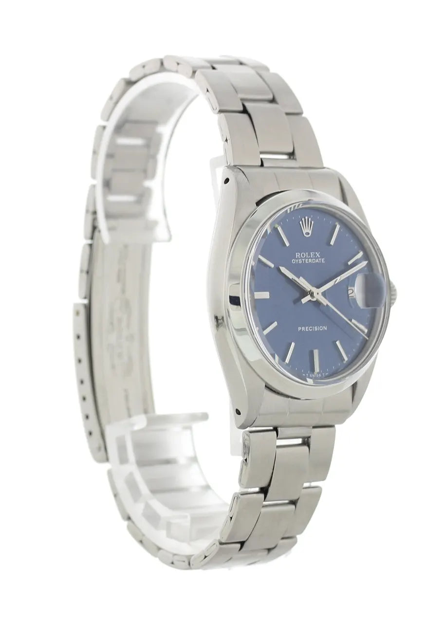 oysterdate Rolex Blue Dial Watch - Hình 4