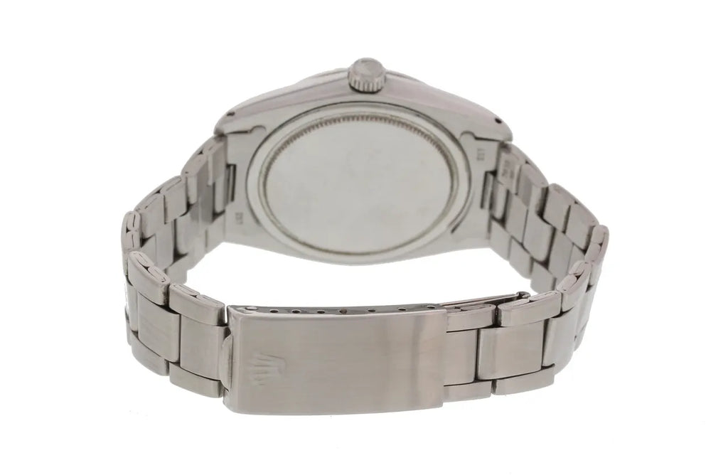 stainless Rolex Oysterdate Silver Dial - Hình 4
