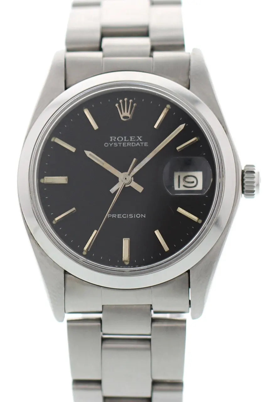 oysterdate Rolex Black Dial Precision