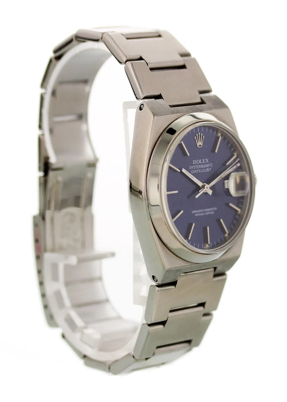 blue Rolex Oysterquartz Datejust - Hình 6