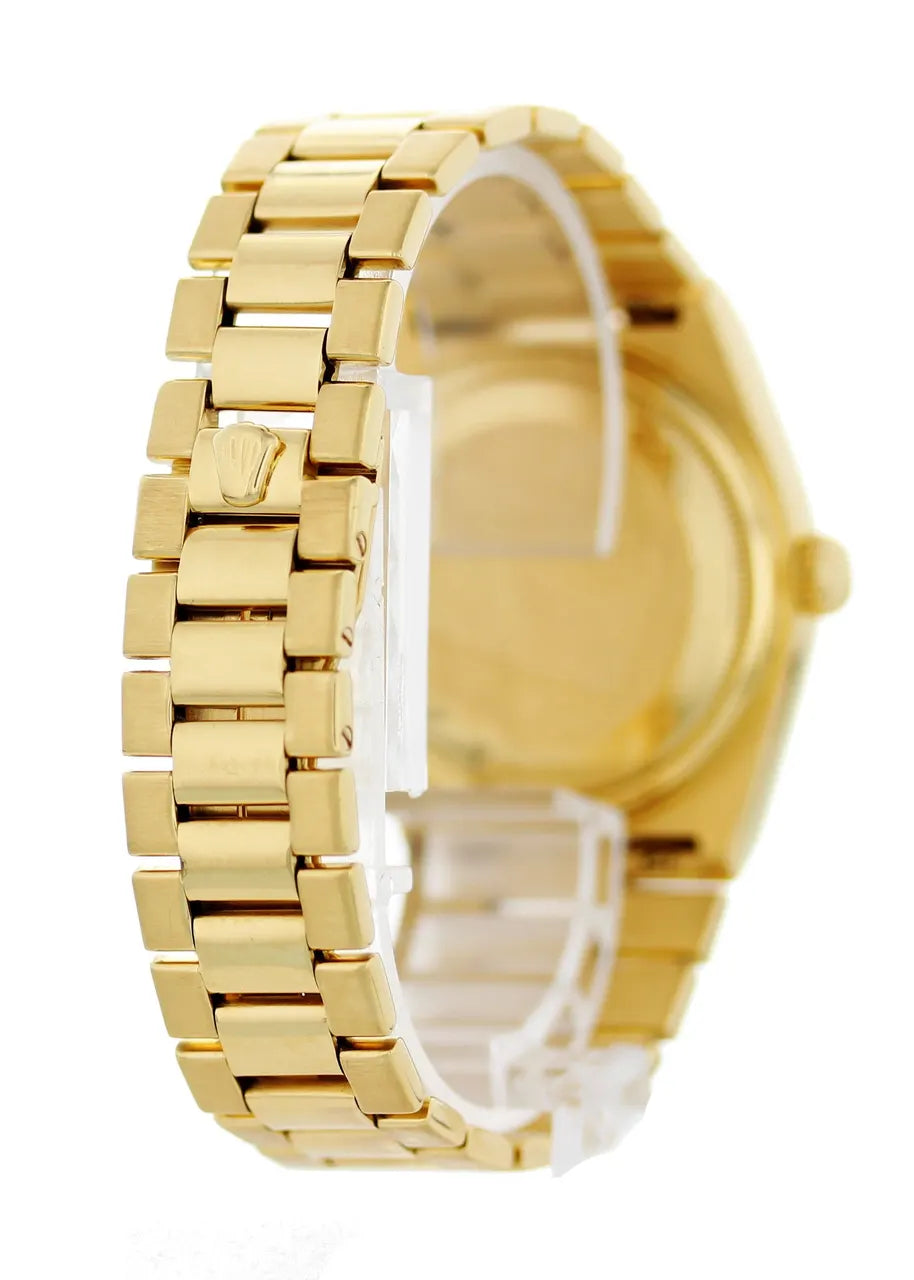 Rolex Gold Black Quartz Watch - Hình 5