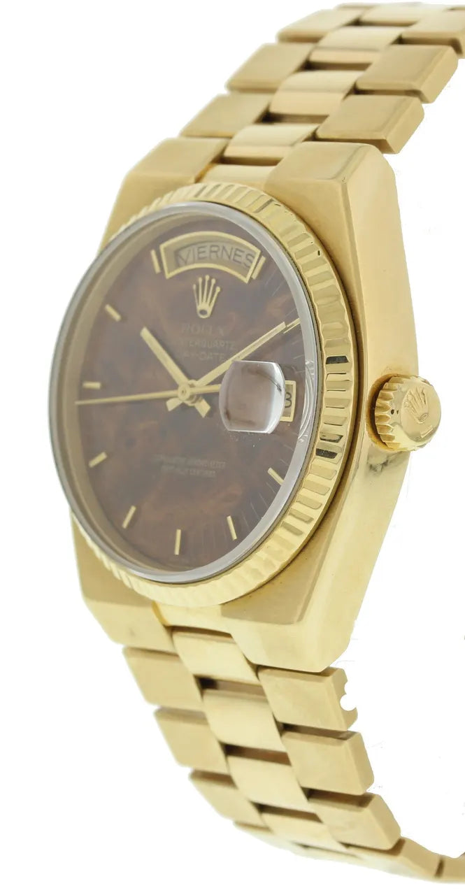 Rolex Gold Brown Wood Dial - Hình 7