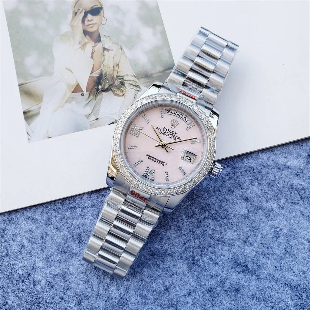 Rolex Pink Dial Day-Date - Hình 2