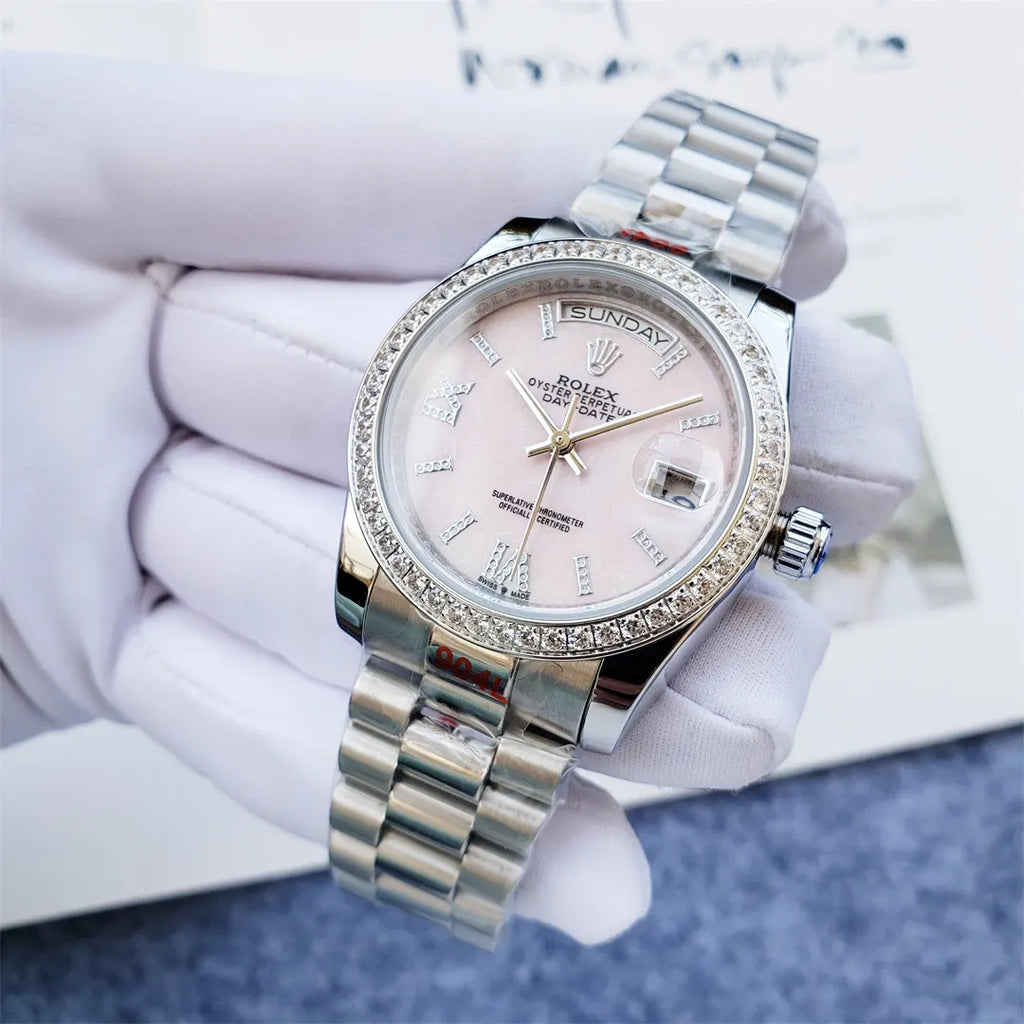 Rolex Pink Dial Day-Date - Hình 6