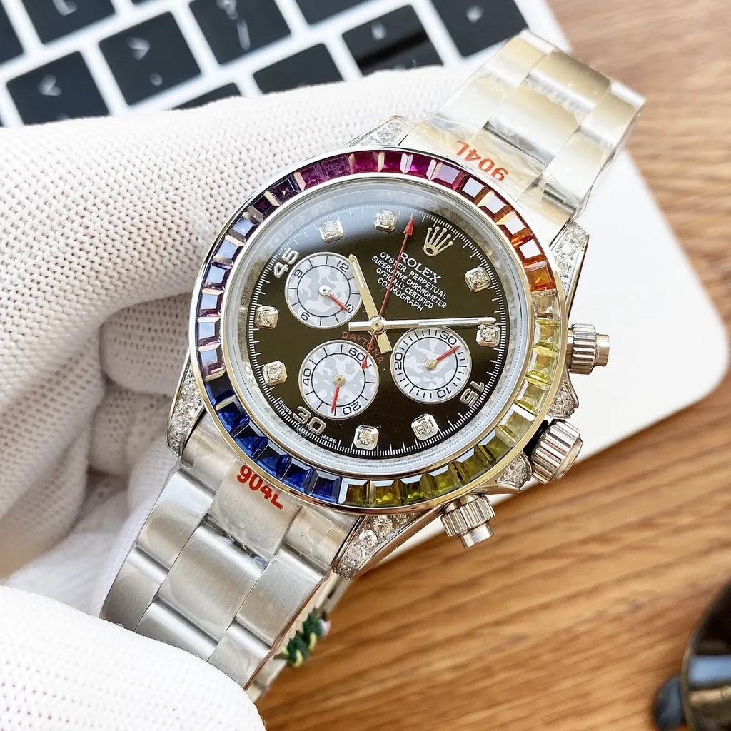 stainless Rolex Daytona Rainbow Bezel - Hình 5