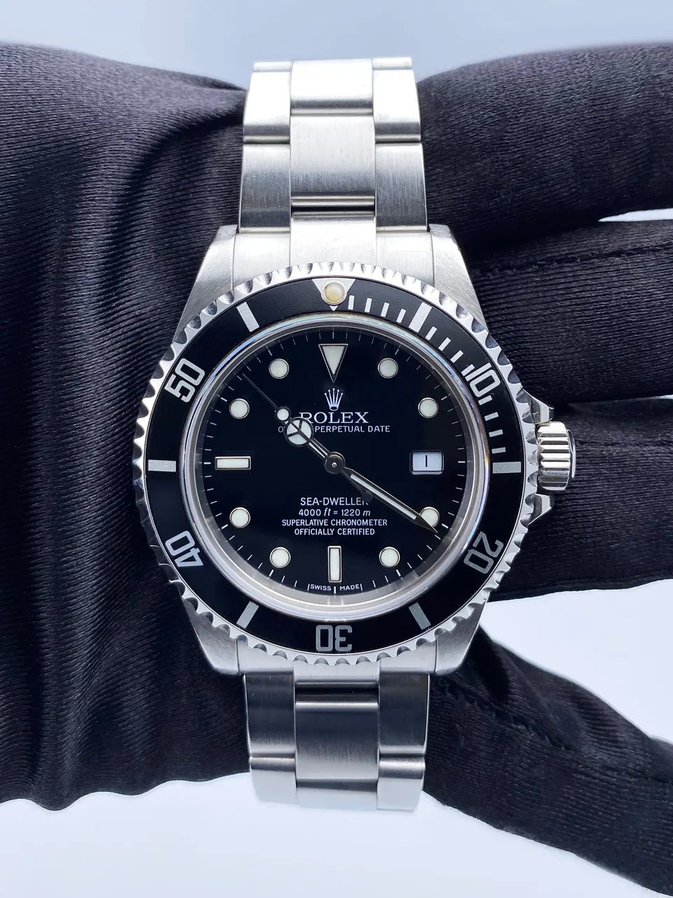stainless Rolex Sea-Dweller Black Dial - Hình 2