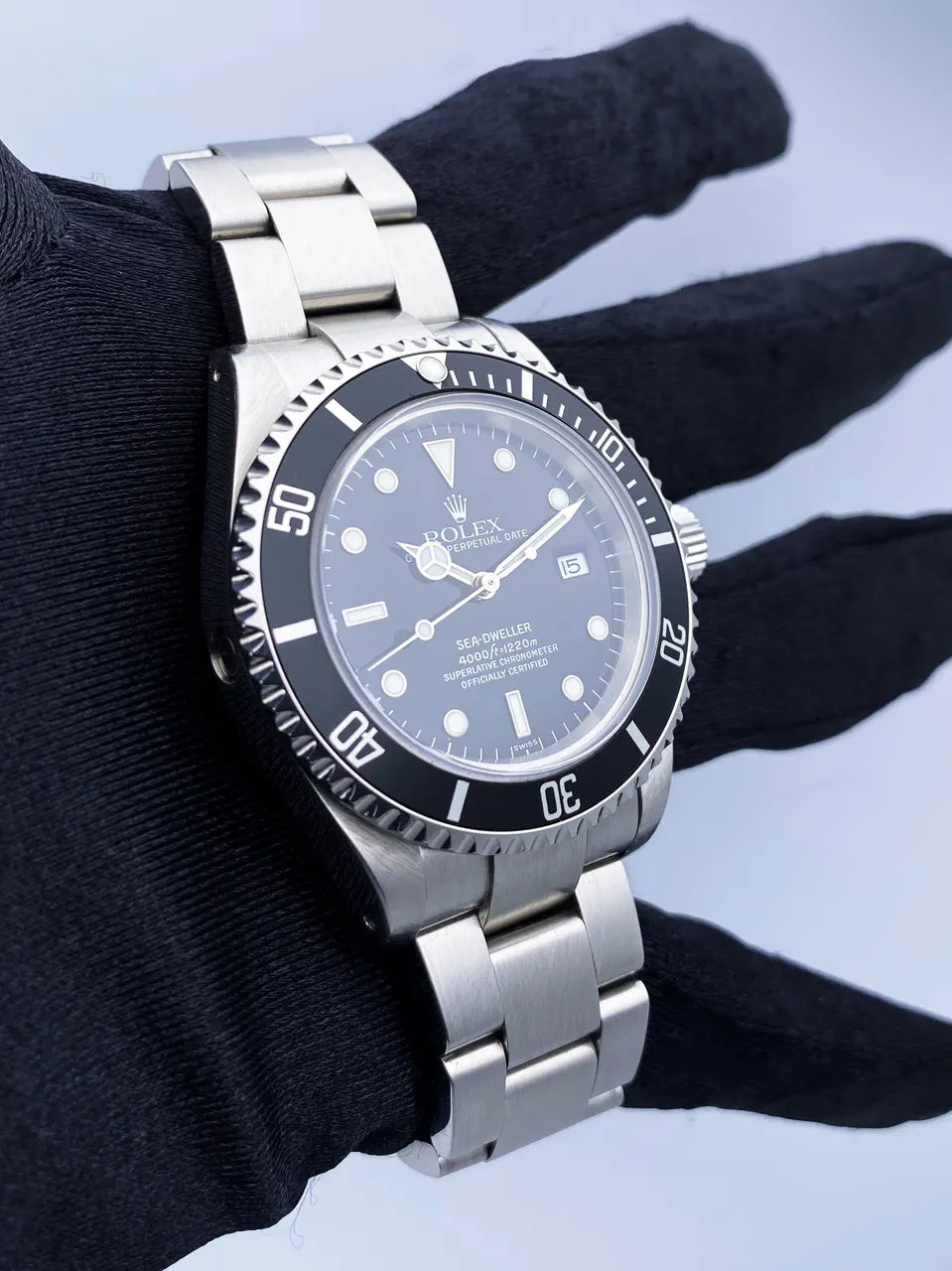 stainless Rolex Sea-Dweller Black Dial - Hình 4