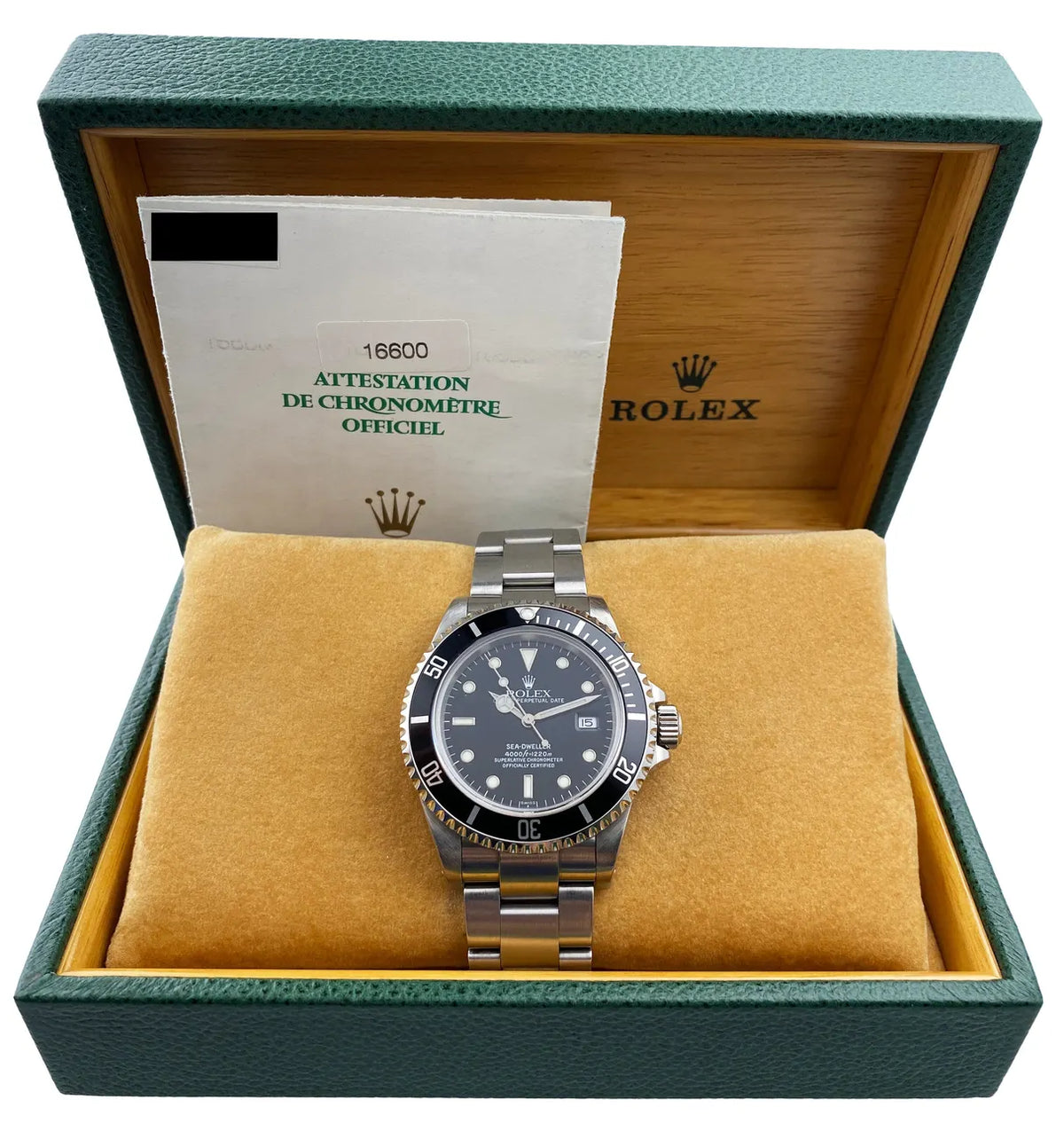 stainless Rolex Sea-Dweller Black Dial - Hình 2
